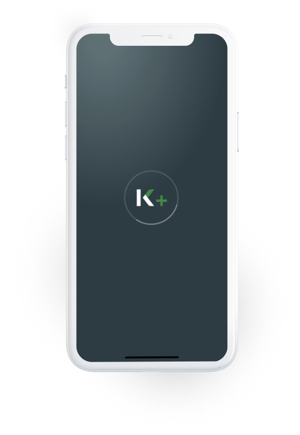 Step 2 showing screen with K Plus logo